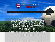 Tablet Screenshot of plantationyouthsoccer.com